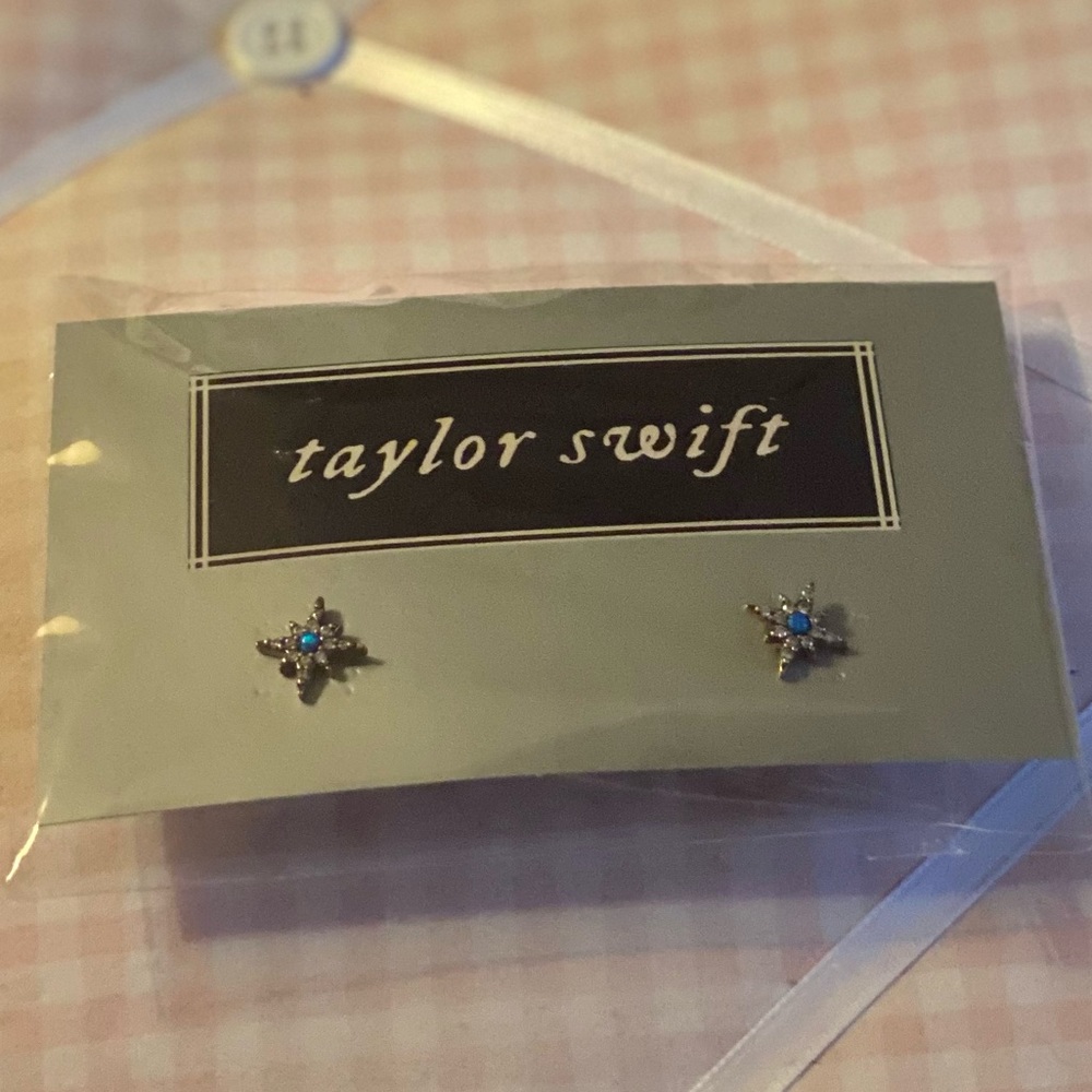 taylor swift opal eyes blue earrings jewelry ring - Picture 15 of 16